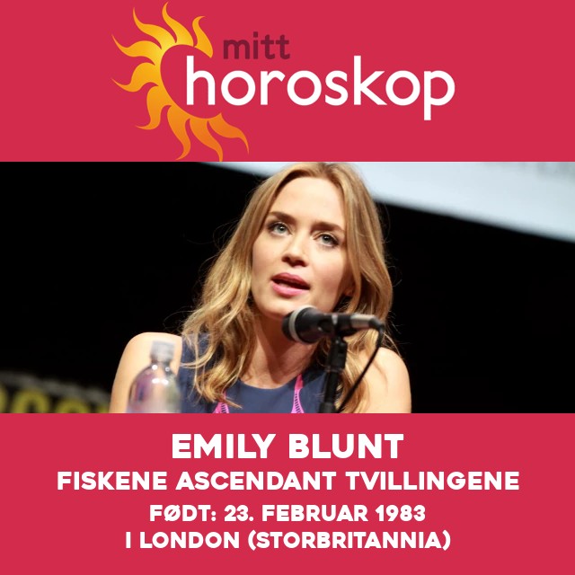 Emily Blunts astrologiske profil: Fiskene-stjernen