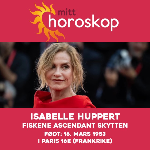 Isabelle Huppert: Et ekte ikon for Fiskene