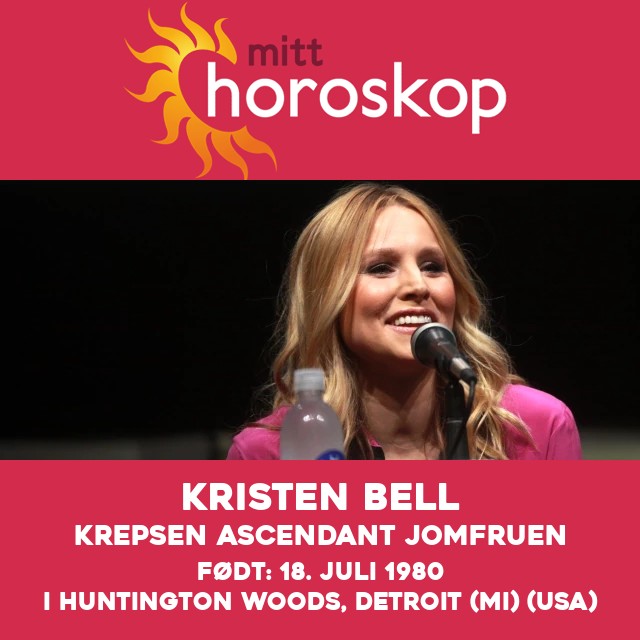 Kristen Bells astrologiske portrett som kreps