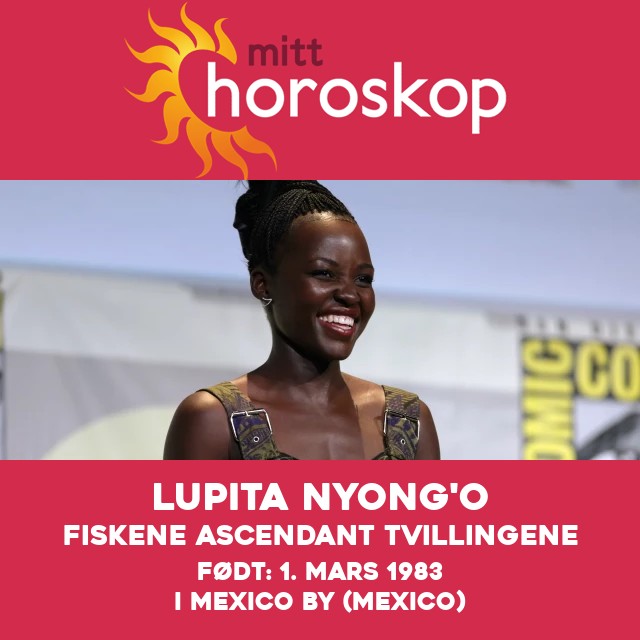 Lupita Nyong\'os astrologiske portrett som Fiskene