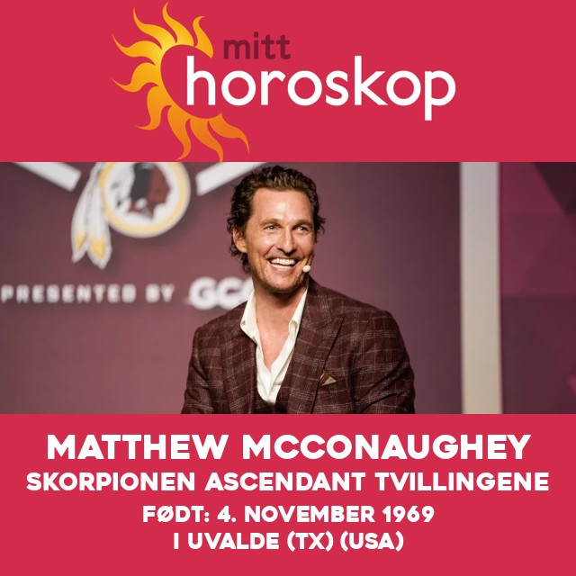 Matthew McConaugheys Skorpionhemmeligheter Avslørt