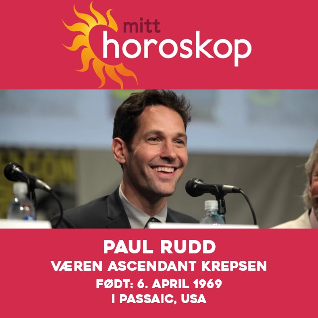 Paul Rudds astrologiske portrett som Væren